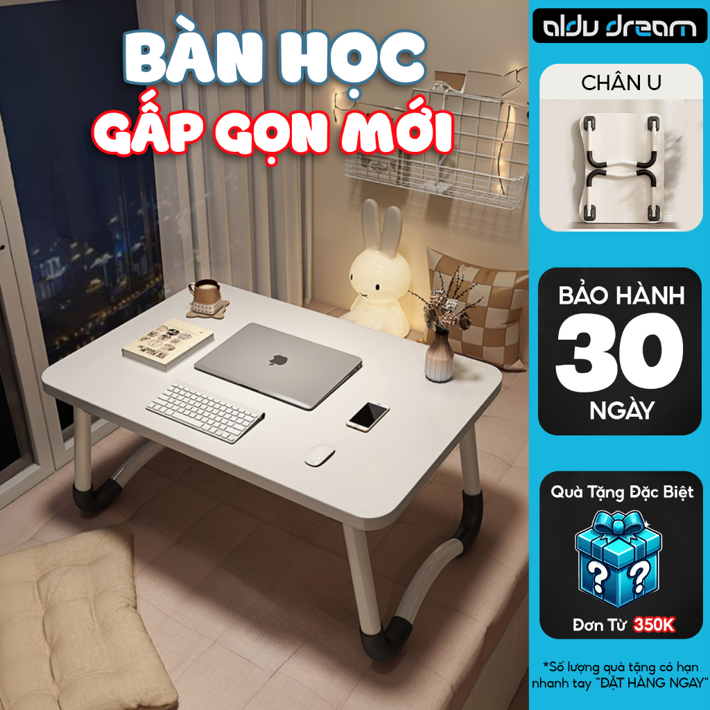 Bàn học gấp gọn ADLV Dream ngồi bệt bàn làm việc tiện ích chân nhựa Học Sinh Sinh Viên Để LapTop