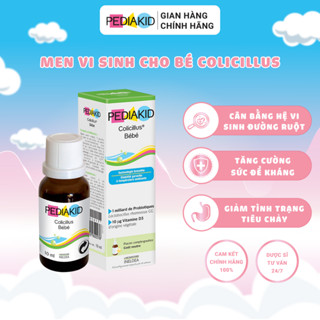 Men Vi Sinh Pediakid Colicillus Bebe Dành Cho Bé Bị Rối Loạn Tiêu Hoá, Tiêu Chảy, Táo Bón 10ml