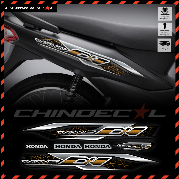 Tem Wave Alpha Mẫu zin 2024 nhiều lựa chọn màu sắc | Chống nước chống bay màu | 831024