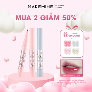Son kem bóng 2 đầu MAKEMINE Make You Mine Juicy Tint Lip Duo trong suốt căng mọng 2in1 chì kẻ môi Make Mine MAKE22