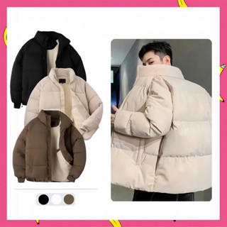 CATTEEN ÁO KHOÁC PHAO NAM CỔ CAO LÓT LÔNG CỪU ẤM ÁP MÙA ĐÔNG DỄ MẶC PHÙ HỢP THỜI TRANG