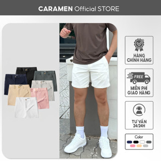 Quần Short Nam Kaki CARAMEN Quần Đùi Nam Vải Mềm Mịn, Khóa Kéo, Phong Cách Trẻ Trung