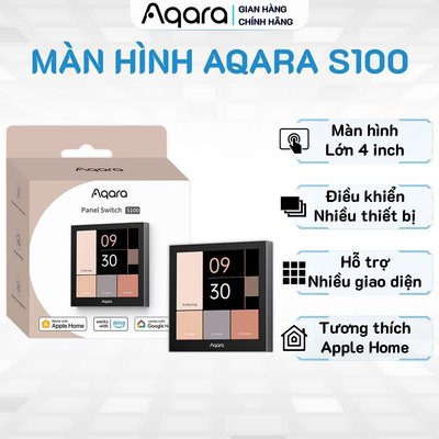 Màn hình Aqara S100 Zigbee Wifi - Hỗ trợ nhiều giao diện, Điều khiển tập trung nhiều thiết bị