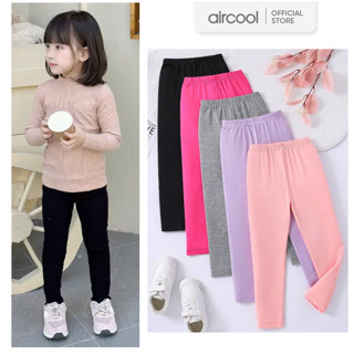  Quần legging bé gái dáng dài Aircool  quần giữ nhiệt bé gái chất liệu cotton cao cấp mềm co dãn tốt cho bé-QNBG03 