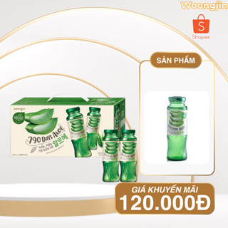 Sale Date Tháng 12/2025 - Set 12 Chai Nước Nha Đam - Woongjin chai 180ml