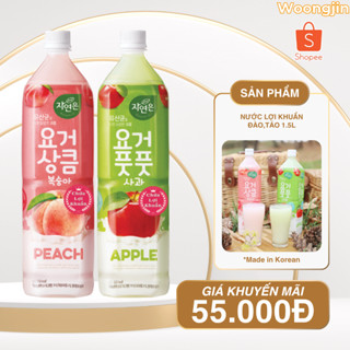 Sale Date Tháng 2/2026 - Nước Lợi Khuẩn Đào/Táo - Woongjin chai 1.5L