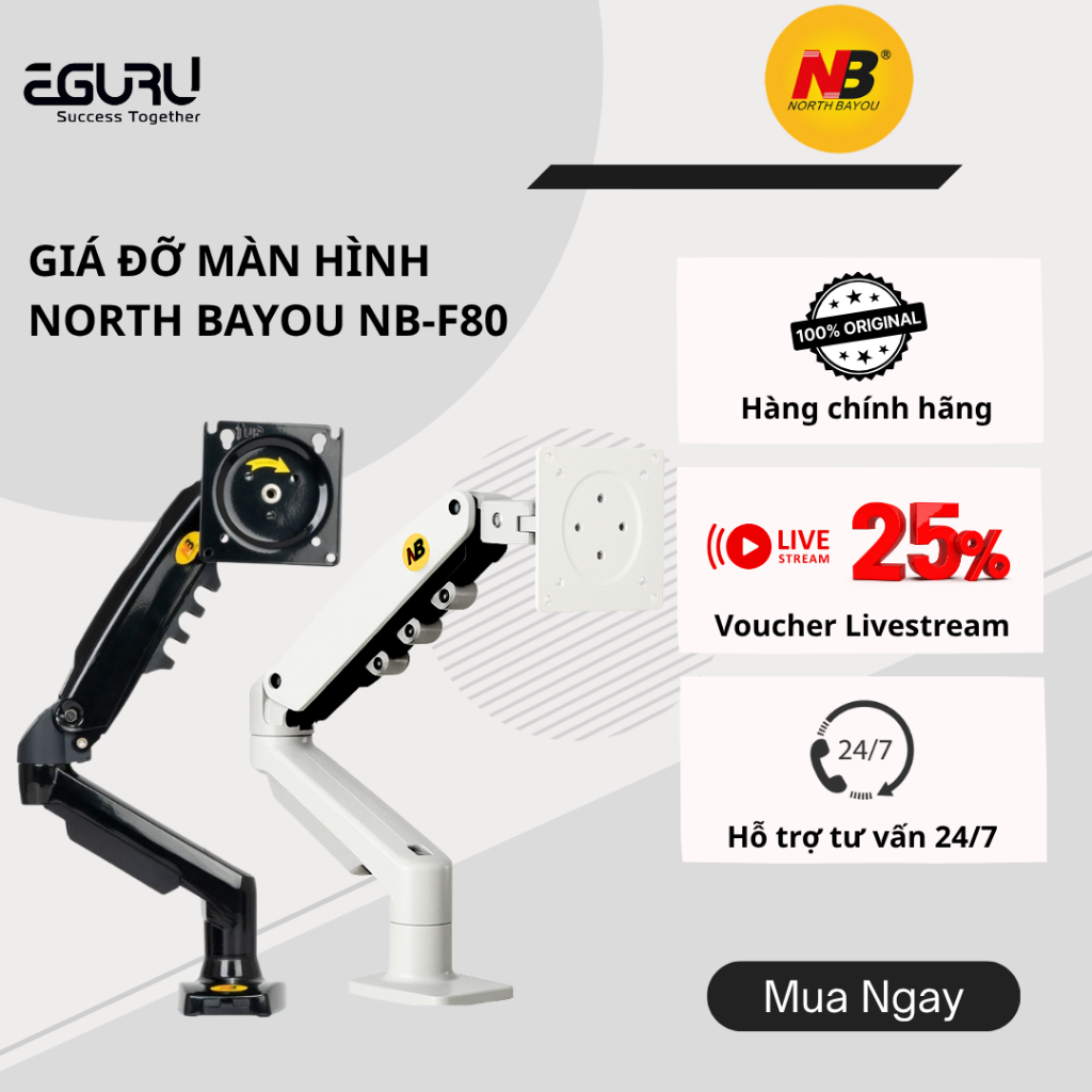 [GIAO HỎA TỐC] Giá Đỡ Màn Hình NorthBayou NB-F80/EZ80  - Tải trọng 9kg-Hỗ Trợ 17-30inch | Chính Hãng