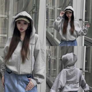 Hoodie Zip Thêu Teezostudio Vải Nỉ 2 Da Ép, Vải Nỉ Bông Form Boxy Unisex /Grey - Teezo.Club