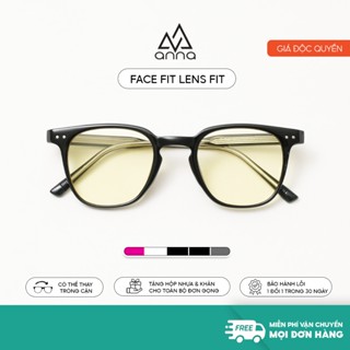 Kính mát nam nữ thời trang ANNA dáng vuông tròng nhựa râm chống tia UV RA0043