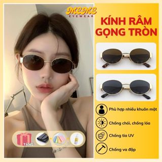  Kính râm gọng tròn kim loại nam nữ chống uv chống chói lóa bụi đi đường đi biển thời trang cá tính cool ngầu hàn quốc T9 