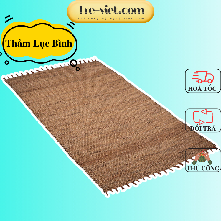  Thảm Trải Sàn bằng Lục Bình tự nhiên loại to - Thảm Trang Trí Decor Đẹp Bigsize 