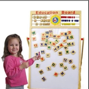 Bảng Gỗ Nam Châm 2 Mặt Cho Bé PTLUXURY Bảng Nam Châm Education Board 2 Mặt Cho Bé Size lớn