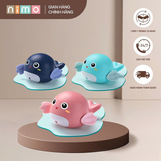Đồ Chơi Nhà Tắm Hình Cá Heo Vặn Cót Nhiều Màu Dễ Thương, Đồ Chơi Trẻ Em Thả Bồn Tắm, Bể Bơi - Nimo