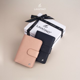  Ví Nữ Cúc Bấm Da Saffiano Chống Xước Chống Nước Cao Cấp Chính Hãng LAVATINO - SAM WB42 