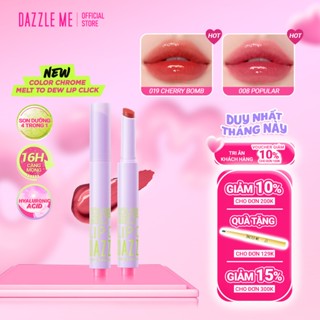 Son môi 4-in-1 DAZZLE ME Color Chrome Melt to Dew Lip Click dưỡng ẩm chống nắng căng bóng đôi môi 2g
