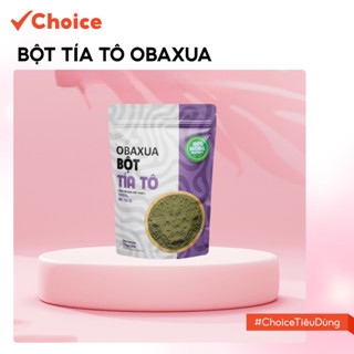   New   Choice  Bột lá tía tô OBAXUA OG076 nguyên chất 100% Organic kiềm dầu giảm mụn sáng da 75Gr 