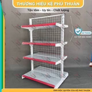   Tặng Nẹp Giá  Kệ Siêu Thị Đôi  2 Mặt  Dài 90 Rộng 70 Cao 150 X 4 Tầng - Kệ Phú Thuận 