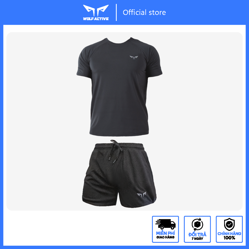Bộ Quần Áo Thể Thao Nam Wolf Active Multi Sport02, Chất Vải Mềm Mịn, Mát Mẻ, Co Giãn 4 Chiều