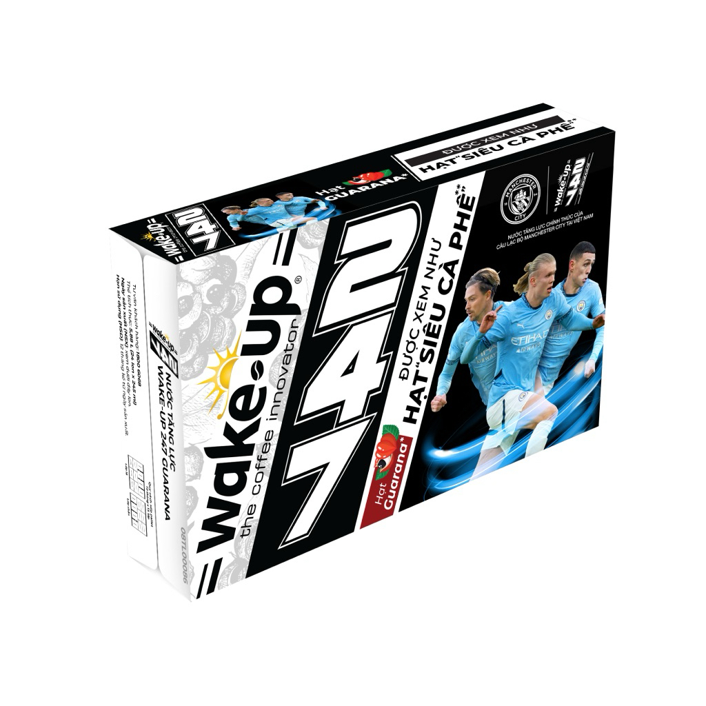 Thùng 24 lon nước tăng lực Wake Up 247 Amazon Guarana 250ml