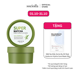 Mặt Nạ Đất Sét Trà Xanh Some By Mi Super Matcha Pore Clay Mask 100gr Se Khít Lỗ Chân Lông