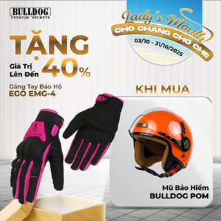 [Mua 1 Tặng 1] Mũ Bảo Hiểm 3/4 Nam Nữ BULLDOG Pom Phong Cách Cổ Điển Lỗ Khoá Chống Trộm [Chính Hãng]