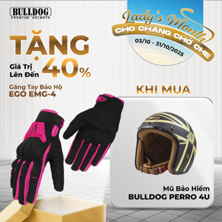 [Mua 1 Tặng 1] Mũ Bảo Hiểm 3/4 Nam Nữ BULLDOG Perro 4U Phong Cách Retro Cổ Điển Lỗ Khoá Chống Trộm [Chính Hãng]