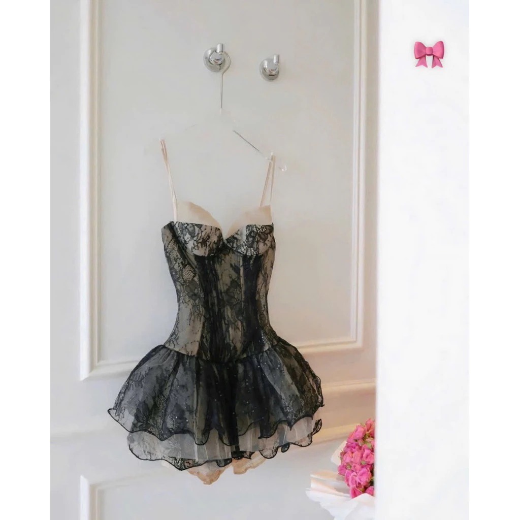 Váy Corset Ren “Midnight Glow” Quyến Rũ - Đầm Ngắn Dáng Xòe Dự Tiệc Cao Cấp Kieupham.shop | BigBuy360 - bigbuy360.vn