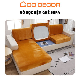  Bọc đệm ghế sofa vải nhung trơn cao cấp bọc ghế sofa nhung sang trọng - GOO Decor 