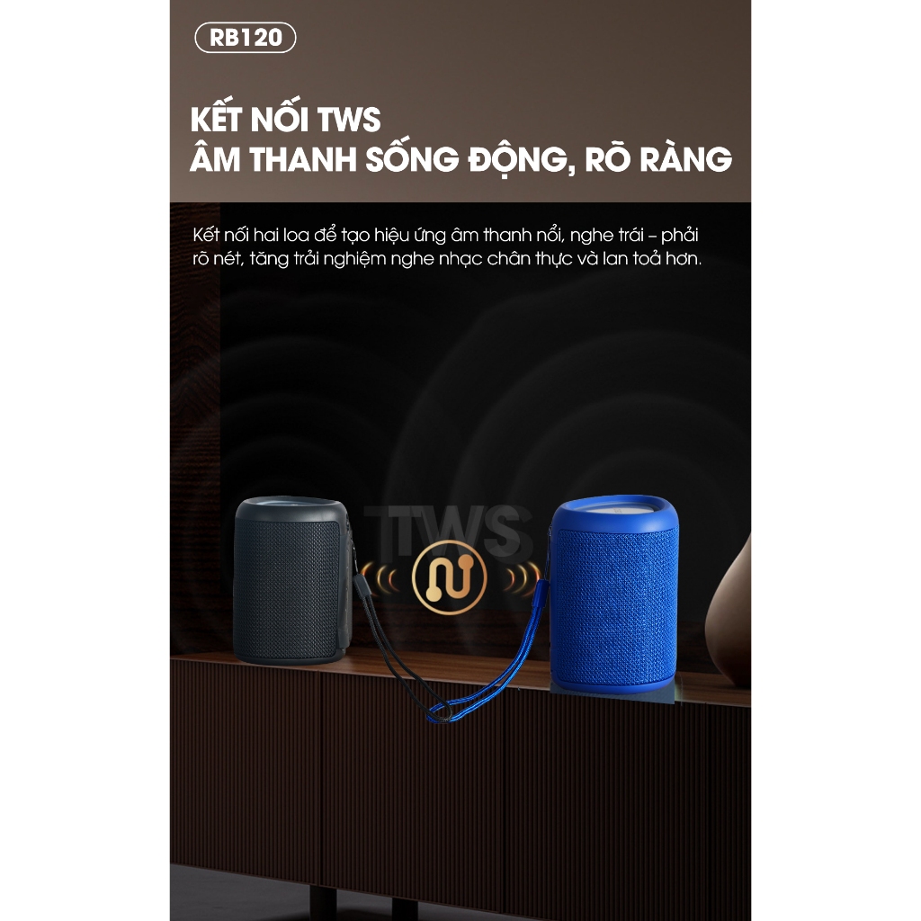 Loa Bluetooth Mini ROBOT RB120 Công Suất 5W Đèn Led RGB Hỗ Trợ Kết Nối Thẻ Nhớ, AUX Chính Hãng | BigBuy360 - bigbuy360.vn