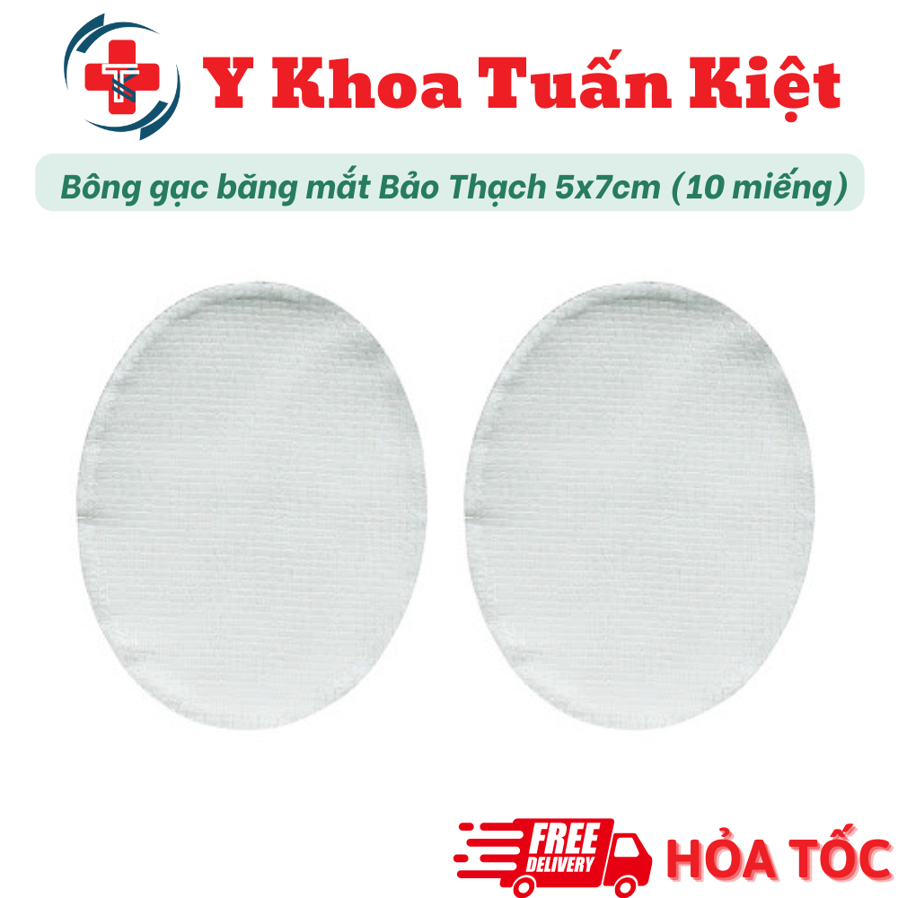 ✅ Bông gạc băng mắt Bảo Thạch 5cm x 7cm (Bịch 10 miếng)