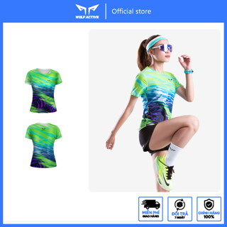 Áo Thun Chạy Bộ Nữ Wolf Active The Leaf W264, Thiết Kế Đẹp Mắt, Chất Vải Mỏng Nhẹ, Nhanh Khô