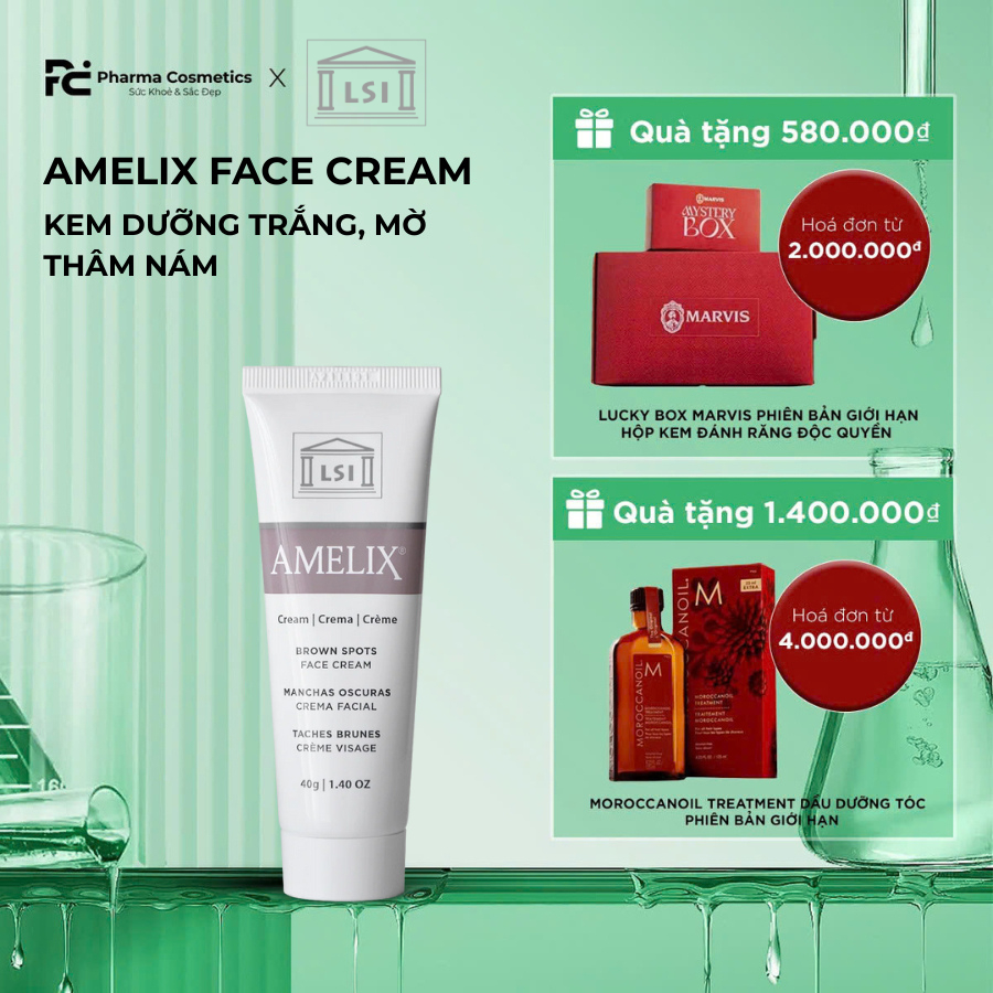 AMELIX FACE CREAM / KEM DƯỠNG TRẮNG, MỜ THÂM NÁM