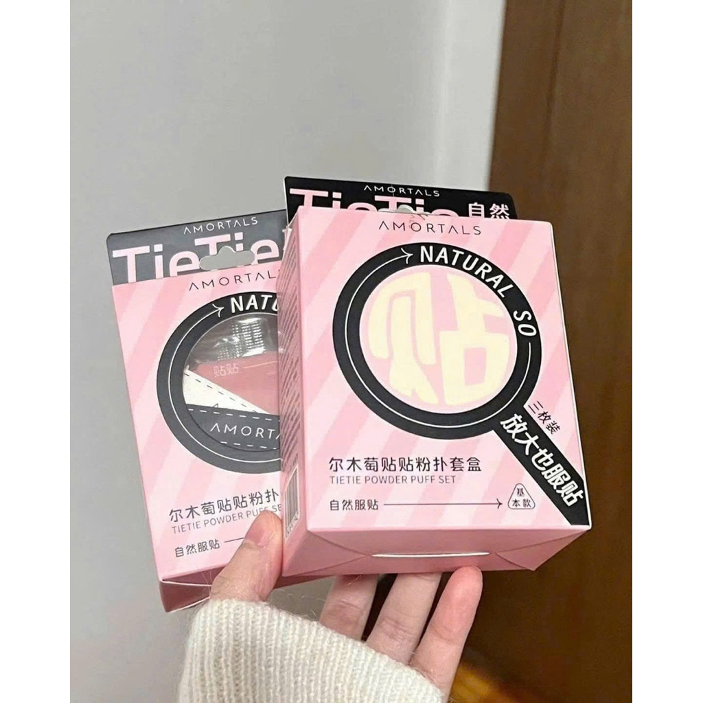 (hàng cty chính hãng) Bông mút trang điểm TieTie Amortals TieTie (1 hộp gồm 3 mút)