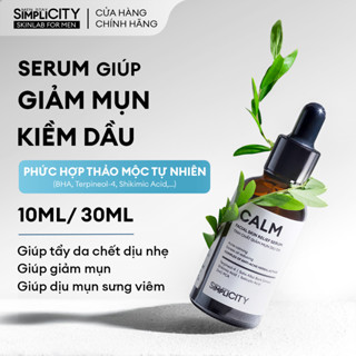 Serum giảm mụn làm dịu da cho nam Men Stay Simplicity Calm Skin Relief Facial Serum 10ml/30ml
