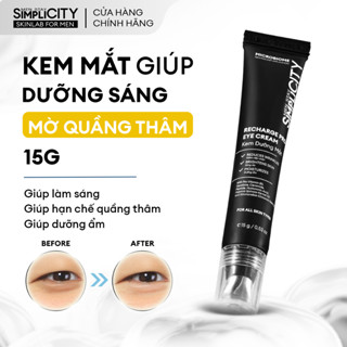 Kem mắt cho nam dưỡng sáng ngừa quầng thâm nếp nhăn Men Stay Simplicity Recharge Pro15g
