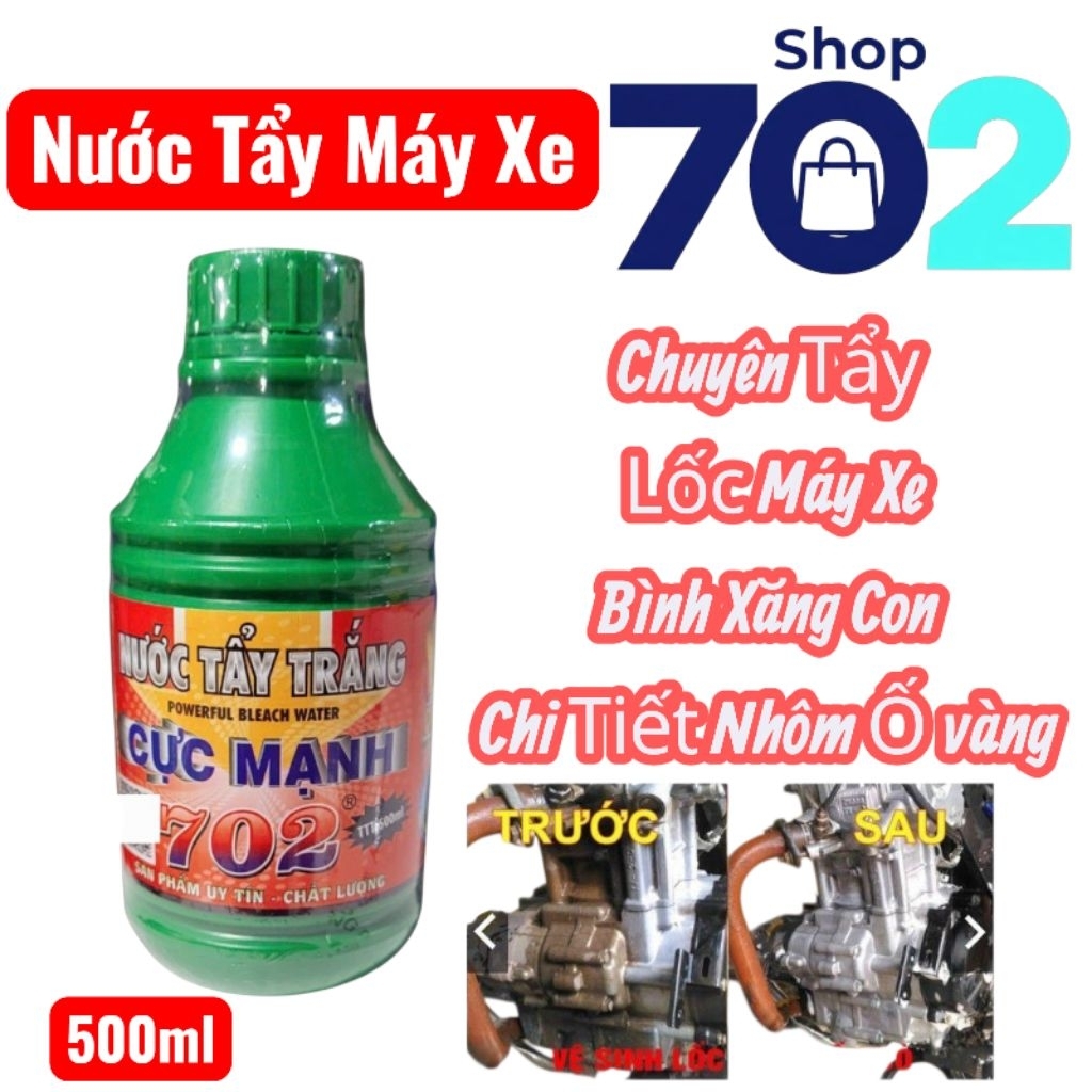 Dung Dịch Tẩy Rửa Đa Năng 702 Cực Mạnh 500ml Tẩy Dầu Nhớt Ố Vàng Lốc Máy