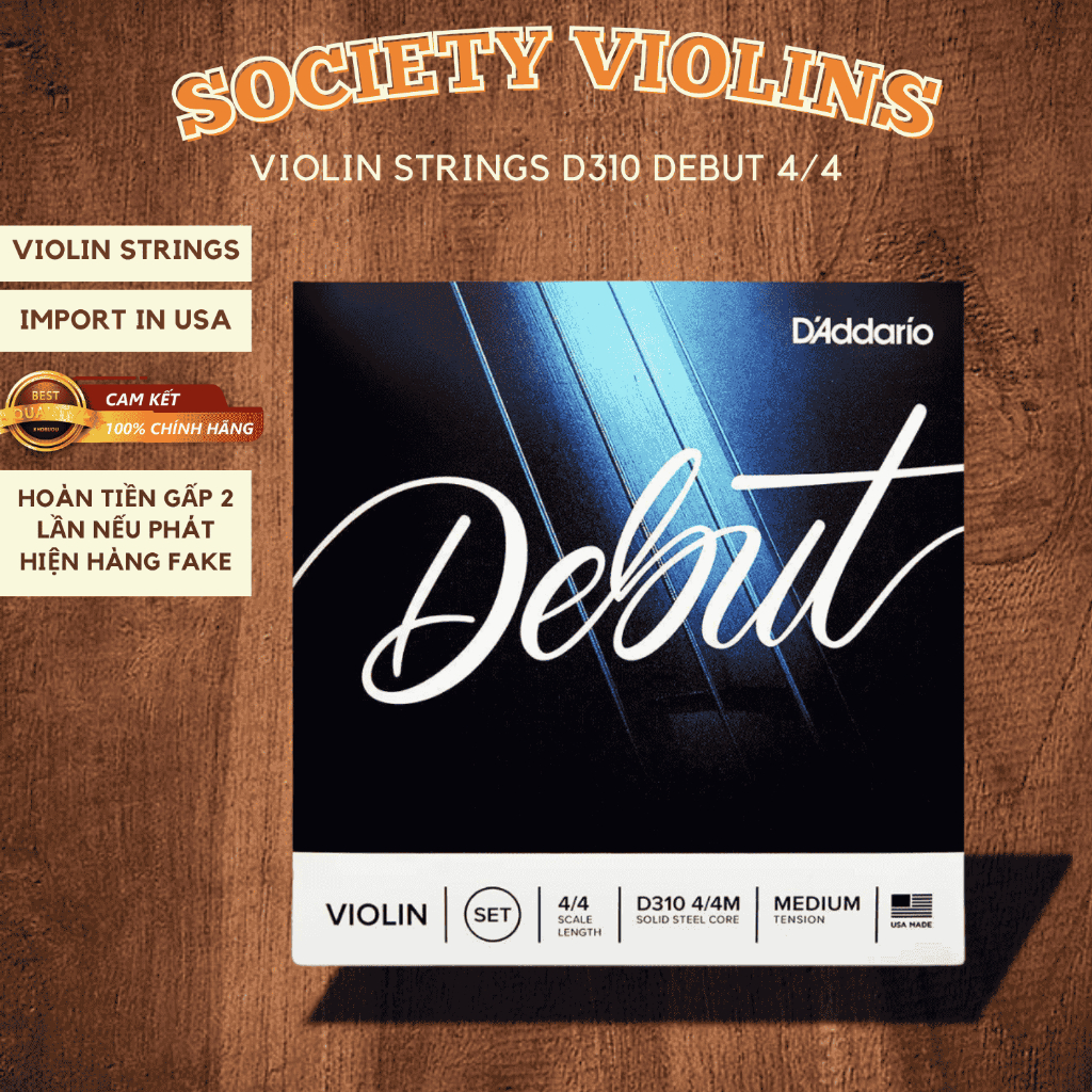 Chính hãng Dây đàn violin Debut 4/4 Violin Strings nhập khẩu mỹ