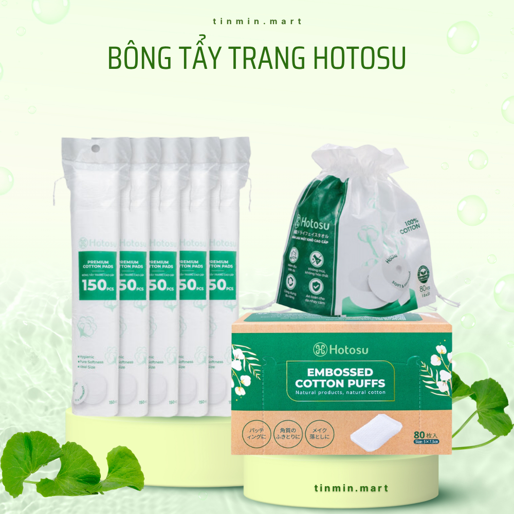 Serum mụn Nutri Peony giảm mụn mờ thâm sáng da 5ml & Bông Tẩy Trang Hotosu Cao Cấp 150 Miếng