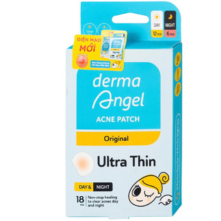 Miếng dán mụn ngày và đêm DermaAngel hút mụn, làm lành vết thương sau mụn (18 miếng x 15g)