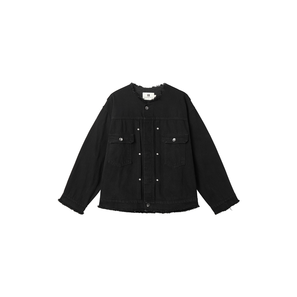 Áo khoác không cổ Collarless Denim Jacket 23September