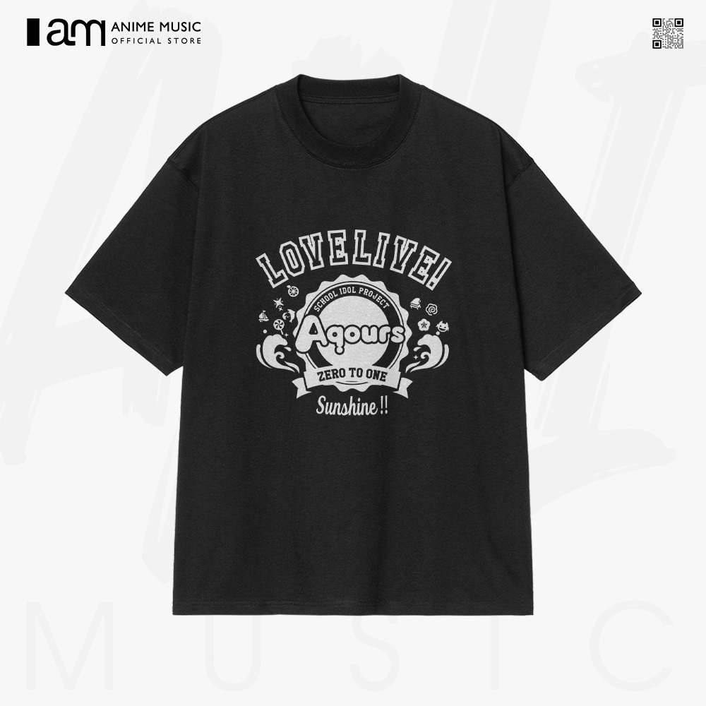 Áo thun Unisex Love Live Sunshine Aqours Oversized 100% Cotton ngắn tay