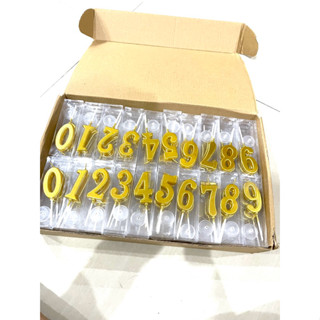  Đèn cầy trang trí bánh kem bánh sinh nhật nến nhũ vàng hàng đẹp hộp 100 số 