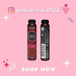   AUTH-ĐỦ BILL  DẦU DƯỠNG TÓC HASK KERATIN SMOOTH HAIR OIL 18ml 