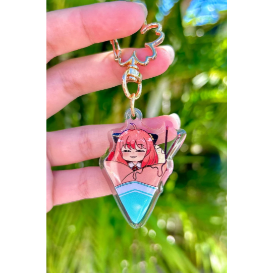 Anya Crepe Acrylic Charm | Anya Keychain | Telepath Girl | Undercover Family | Spy | Anime Keychain