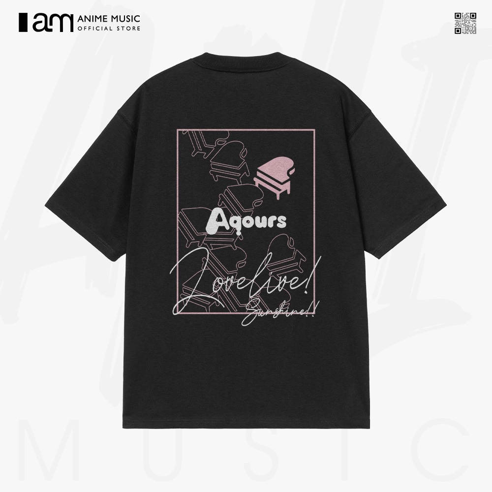 Áo thun Unisex Love Live Sunshine Aqours Riko Oversized 100% Cotton ngắn tay