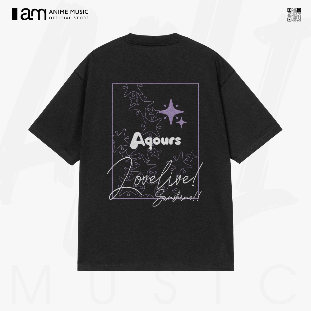 Áo thun Unisex Love Live Sunshine Aqours Mari Oversized 100% Cotton ngắn tay