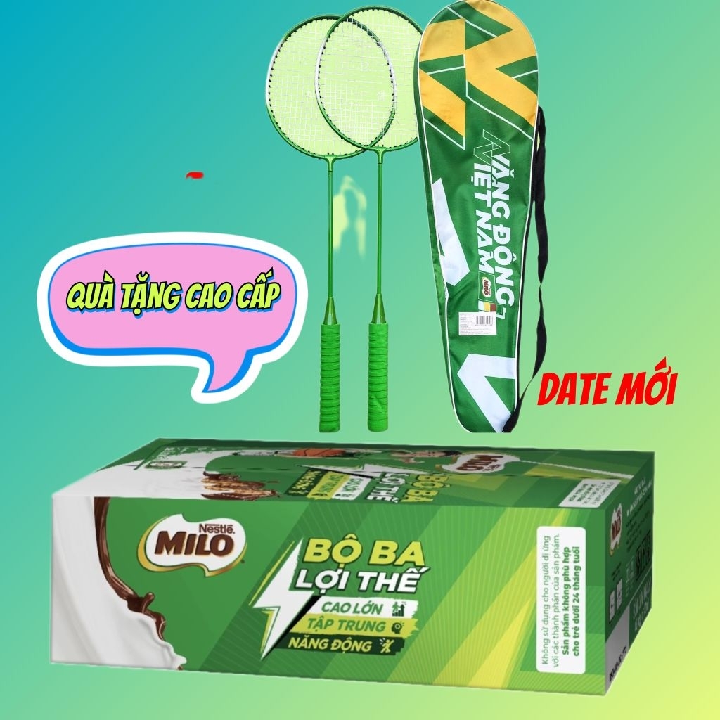 (Quà Tặng Vợt Cầu Lông) Sữa Lúa Milo Mạch Milo 180ML Thơm Ngon Đúng Vị (48Hộp x 180ML) DATE MỚI
