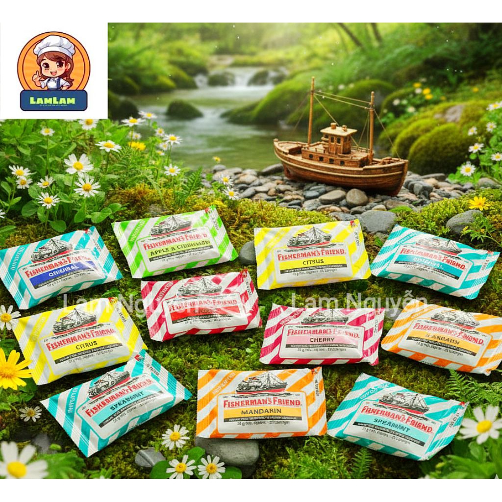 Kẹo Cay Con Tàu không đường Fisherman's Friend túi 25g