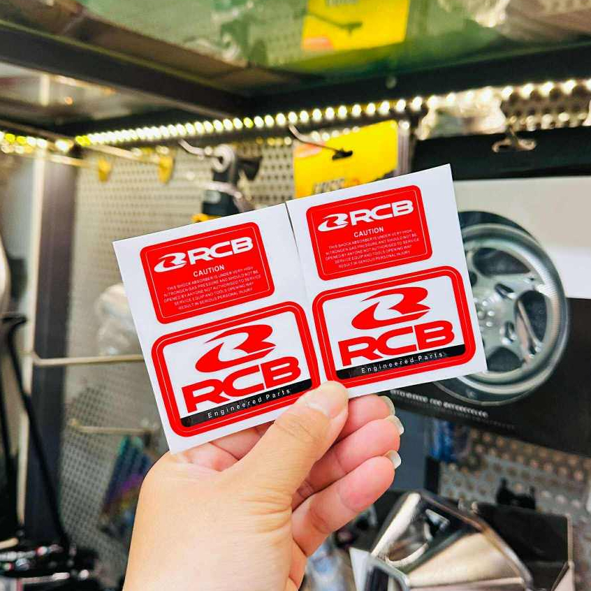 [Giá 1 cặp] Tem Logo sticker dán phuộc RCB 🚗✌🏻💯🇻🇳