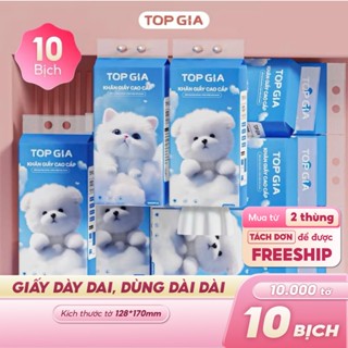 Giấy vệ sinh treo tường Top Gia thùng 6, thùng 10 bịch GiaGia 1000 tờ làm từ bột giấy từ thiên nhiên